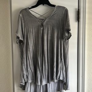 Gray soft jersey knit